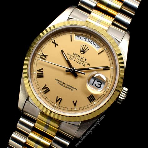 rolex two tone day date